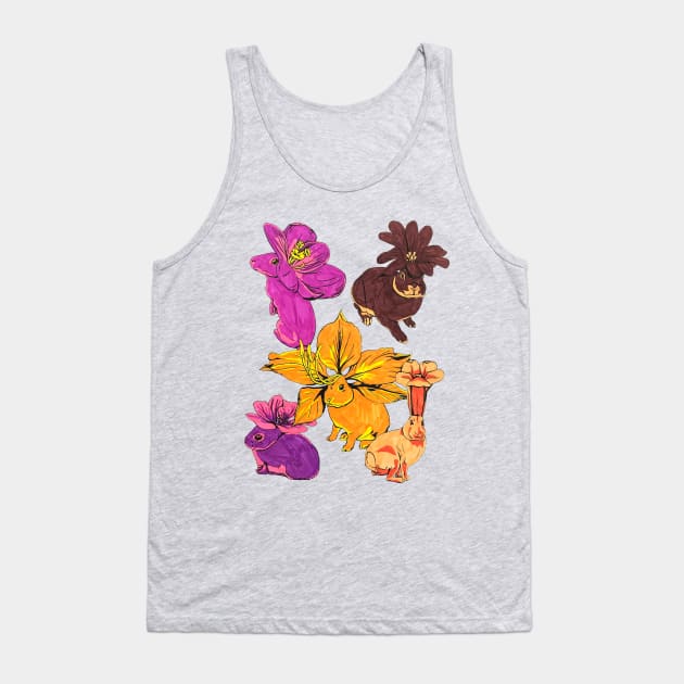 Flower Bunnies Tank Top by RaLiz